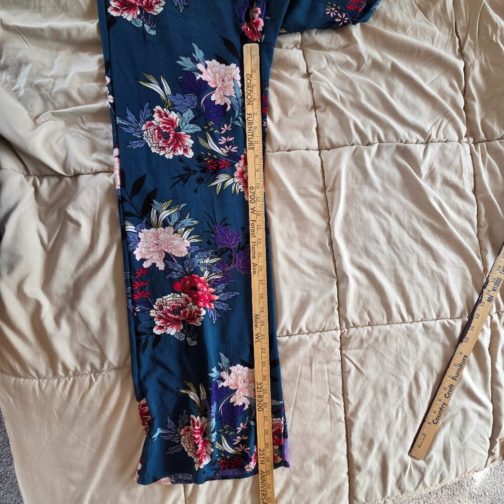 Windsor Dark Floral High Waisted Wide Leg Dress Pants Medium - Picture 8 of 8